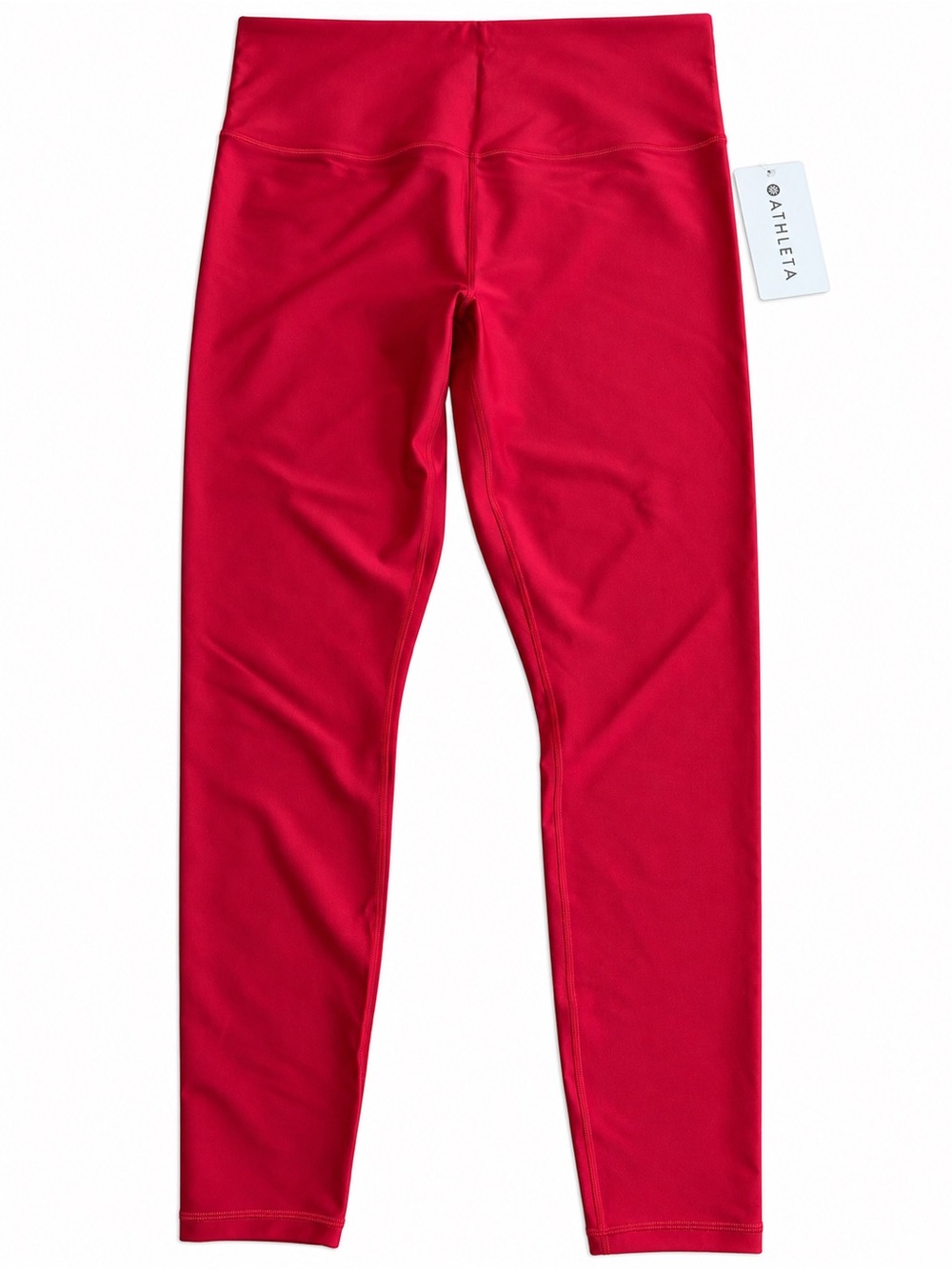 Athleta Elation Sheen 7/8 Leggings Raspberry Red Large NWT